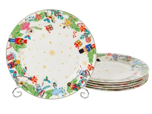 Набір тарілок Lefard White Christmas 6 предметів 27см (922-102)