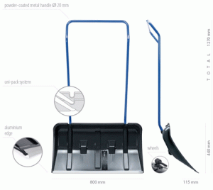Лопата для прибирання снігу Prosperplast Arctic eco 80x127см (5905197141367)