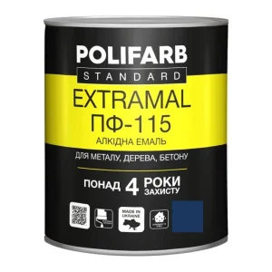 Эмаль Polifarb ExtraMal ПФ-115 синий 0,9 кг