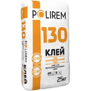 Клей для приклеювання плит из пінополістиролу Polirem 130 25кг