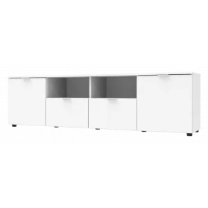 Комод Doros Рон 4 44900221 Білий 2 фасади, 2 шухляди 180х38х50см (1909514099)