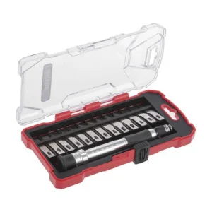 Набір скальпелів з тримачем Intertool 14шт (HT-0524)