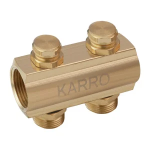 Колектор регулюючий Karro на 2 виходи 1“х3/4“ вентиля, що відсікає (KR1012U/1)