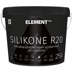 Штукатурка декоративная фасадная Дубовая кора ELEMENT PRO SILIKONE R20 белая 25кг