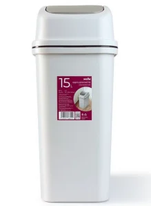 Фото мусорное ведро mvm bin-12 серое 15л (bin-12 15l gray)