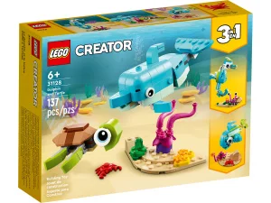 Фото конструктор lego creator дельфин и черепаха 137 деталей (31128)