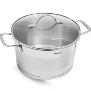 Фото кастрюля fissman tierno 20x11,5см, 3,1л со стеклянной крышкой нержавеющая сталь (5495)