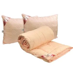 Фото комплект руно одеяло 200х220см и 2 подушки 50х70см (52rose pink)