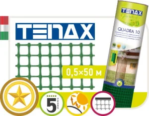 Сітка декоративна Tenax Квадра 10 зелена (0,5х50м)