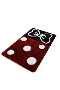 Фото коврик для ванной chilai home mina kirmizi 60x100см (ch_110069547)