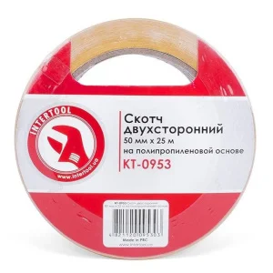 Скотч двосторонній Intertool 50ммх25м (KT-0953)