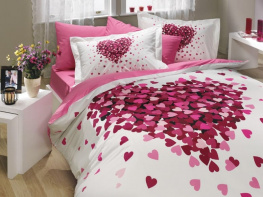 Фото комплект постельного белья hobby poplin juana розовый 200x220см евро (22201_2,0)