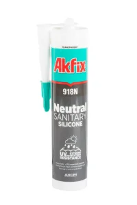 Силікон Akfix 918N нейтральний санітарний прозорий 280мл (SA801)