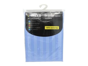 Шторка - фіранка для ванної MILLZ MRS-P-063 блакитна поліестер 180х180см