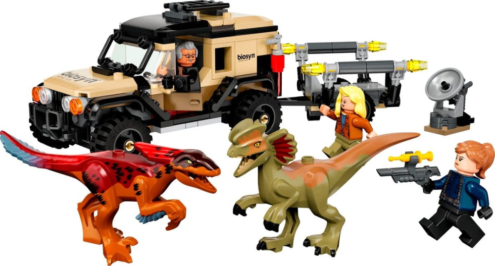 Конструктор Lego Jurassic World Перевезення пірораптора та дилофозавра 254 деталі (76951)