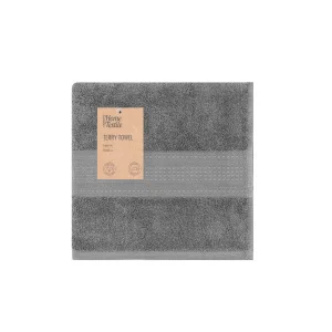 Фото полотенце махровое ardesto supersoft 50х90см серое (art2250slp)