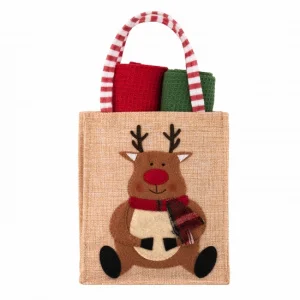 Подарунковий набір рушничків в мішечку Ardesto Christmas Deer 38х63см (ART3863HDB)