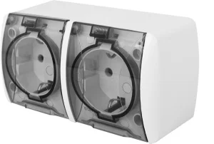 Розетка E.next E.AQUA IP54 біла (s035059)