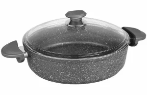 Сотейник O.M.S. 28x8см 4,2л з кришкою (OMS 3310.01.02-28-4,2л-Grey)