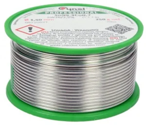 Припій для пайки без свинцю з флюсом CYNEL Sn99,3-Cu0,7 1,5мм 250г (76855)