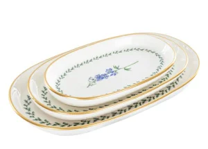 Фото набор блюд alba ceramics flower 10x17см 14,5x25см 17x30см (769-037)