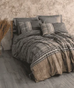Комплект постільної білизни Cotton Box Toprak Timbre Antrasit 200x220см (CB_010077838)