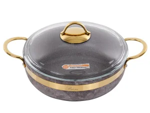 Фото сотейник brioni royal stone sandstone gold антипригарная 26см (764-043)