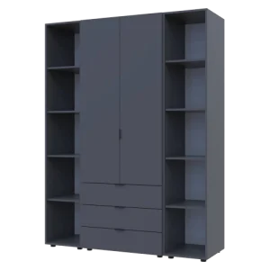 Комплект Doros Гелар 42005055 з 2 етажерками Графіт 153,9х49,5х203,4см (1910245284)
