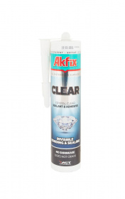 Клей-герметик Akfix CLEAR MS Polimer "All Bond" прозрачный 290мл (AMS00)