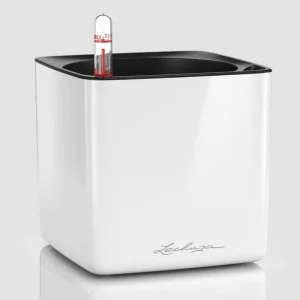 Розумний вазон Lechuza CUBE Glossy 14 білий глянцевий 14x14x14см (13510)