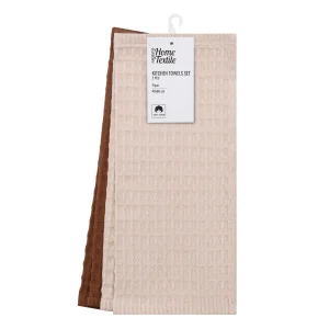 Набір рушників для кухні Ardesto Pique молочно-коричневий 40x60см 2 предмети (ART4060VB)