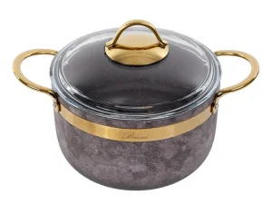 Каструля Brioni Royal Stone Sandstone gold антипригарна 20см 3л (764-039)
