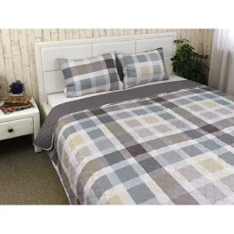 Фото покрывало декоративное руно клеточка 212x240см (329.53у_клітинка)