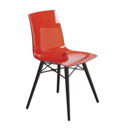 Фото стул papatya x-treme-s wox 29 прозрачно-красный, бук венге лак (3030)