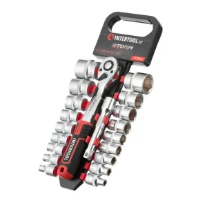 Набір головок торцевих з подовжувачем Intertool 1/2" 8-32мм 20шт (ET-8016)