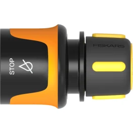Коннектор для шланга с аквастопом Fiskars 9мм 3/8" (1027078)
