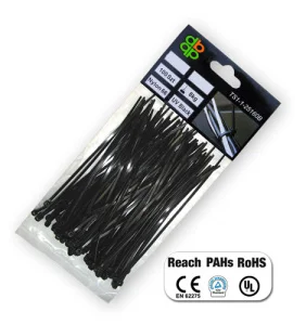Хомути пластикові BRADAS UV BLACK 4,6х120мм 100шт (TS1146120B)
