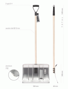 Лопата для прибирання снігу Prosperplast Aluice 50P 50x145см (5905197141619)