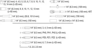 Набір інструмента STHOR 42од (58641)