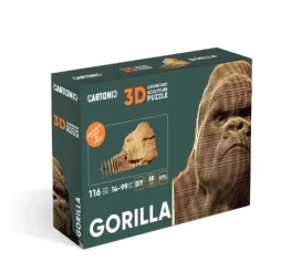 Фото картонный конструктор cartonic 3d puzzle gorilla (cartmgrl)