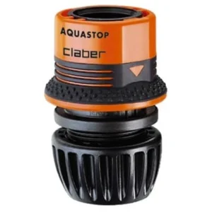 Конектор Claber 1/2" - 5/8" аквастоп для поливального шлангу Ergogrip (85440000)