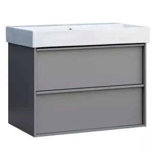 Тумба з раковиною та сифоном Devit Quadra 85см (083085G)