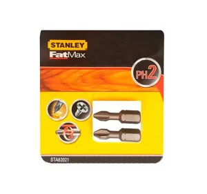 Біта викруткова STANLEY PH2x25мм 2шт (STA62021-XJ)