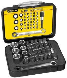 Набір насадок викруткових STANLEY Expert магнітний тримач 1/4" і з міні-тріщаткою, 39 шт (1-13-907)