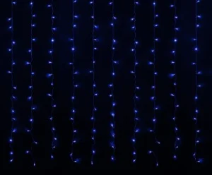 Фото гирлянда внутренняя delux curtain c 256led ip20 синий 3х2м (90017996)
