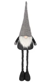 Фото фигурка новогодняя jumi гном текстильный серо-белый 90/130см (5900410908659)