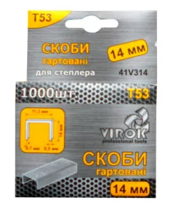 Скоби гартовані для степлера VOREL Т53 14мм 1000шт (41V314)