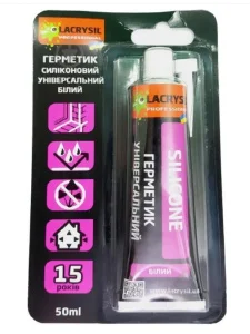 Герметик силіконовий універсальний Lacrysil білий 50г