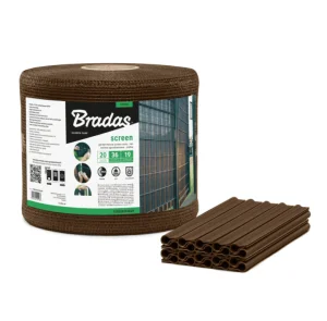 Стрічка для огорожі з кліпсами Bradas 19смх36м 200г/м2 коричнева (TOB2001936BR)