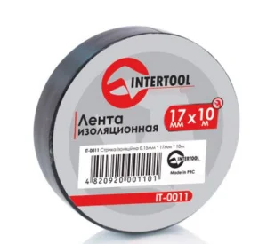 Стрічка ізоляційна Intertool чорна 17ммх10м (IT-0011)